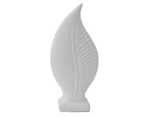 Dekorace list 38 cm, bílá