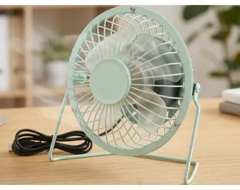 Ventilátor USB 15 cm, kov (mix barev)