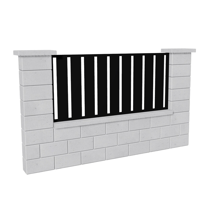 Výplň plotová DEKMETAL STECCA 2N156 jet black