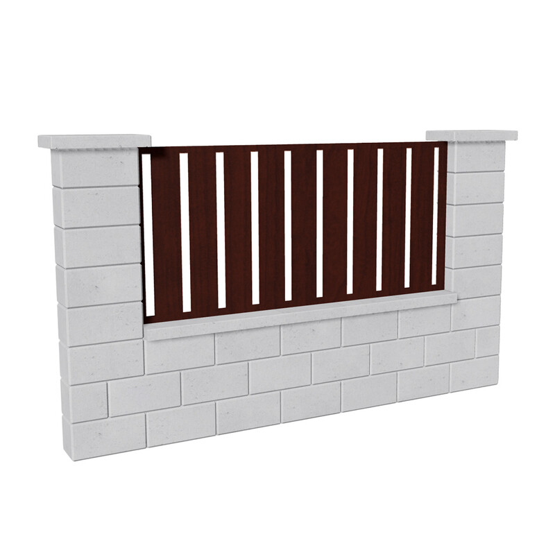 Výplň plotová DEKMETAL STECCA 7DTAA dark wood