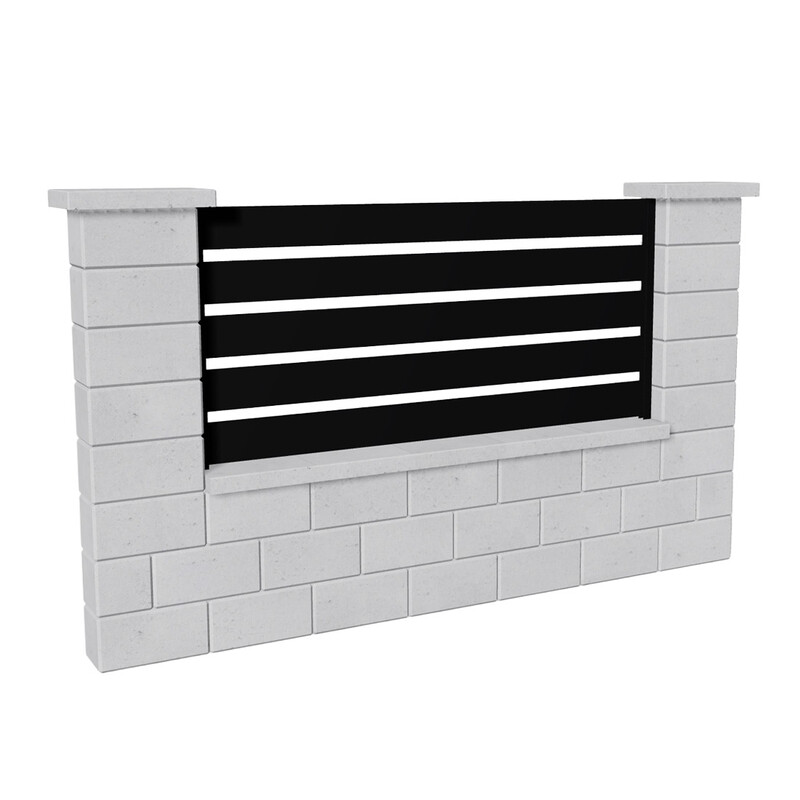 Výplň plotová DEKMETAL TAVOLA 2N156 jet black