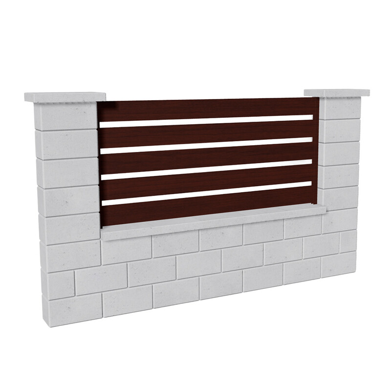 Výplň plotová DEKMETAL TAVOLA 7DTAA dark wood