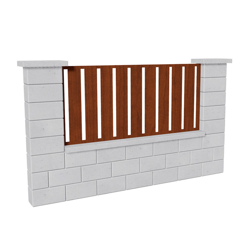 Výplň plotová DEKMETAL STECCA 7DSAA light wood