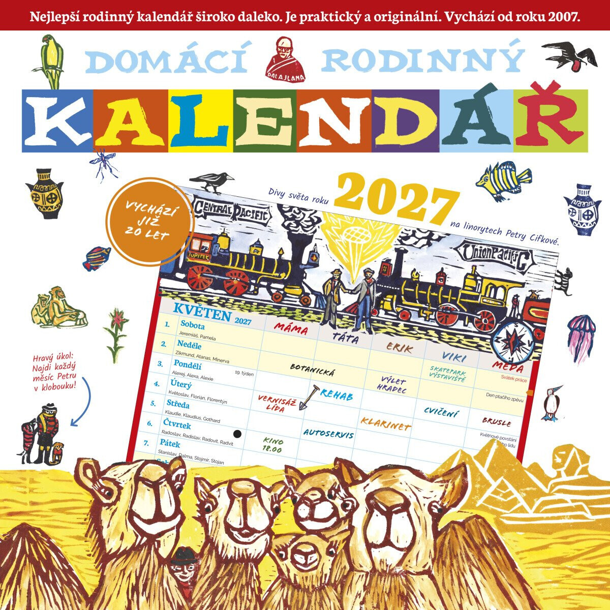 Domácí rodinný kalendář 2027 - Pavla Staňková
