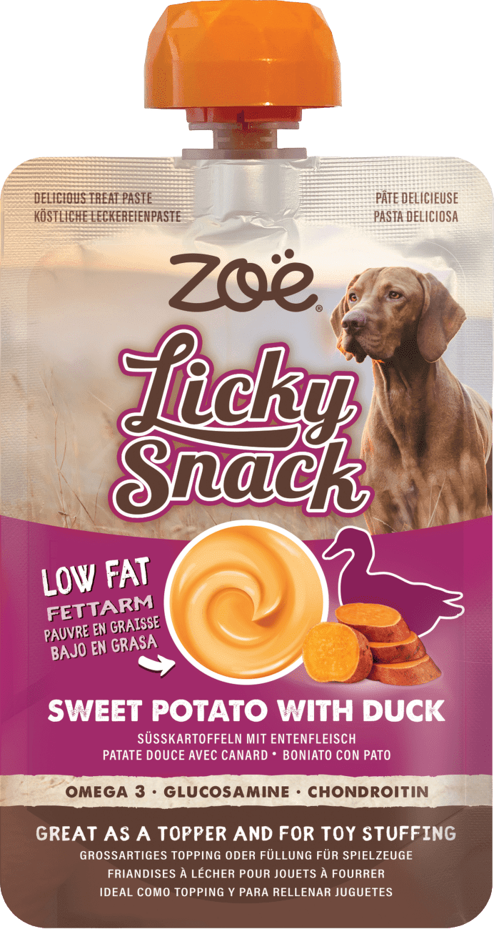 Pochoutka Zoë Licky Snack batáty s kachním masem 85 g