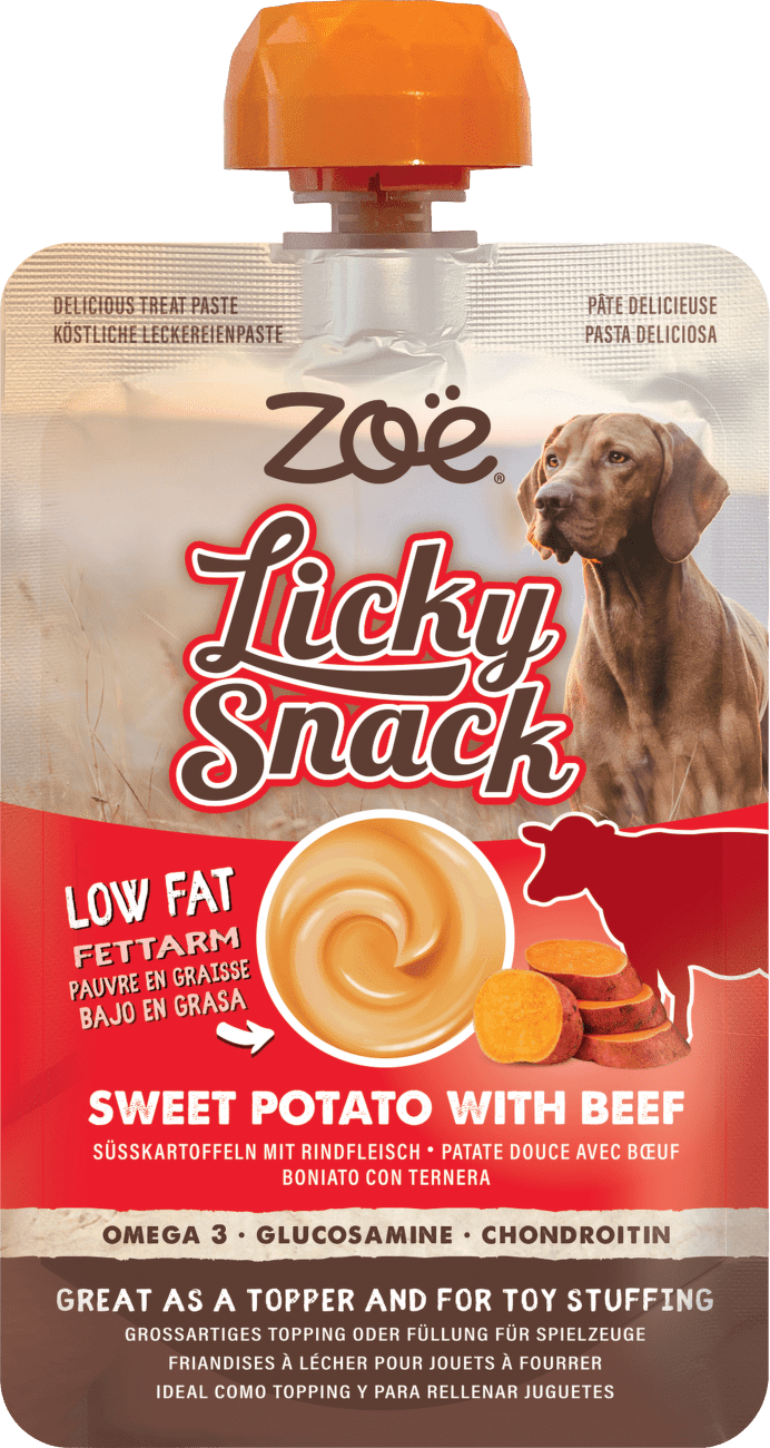 Pochoutka Zoë Licky Snack batáty s hovězím masem 85 g