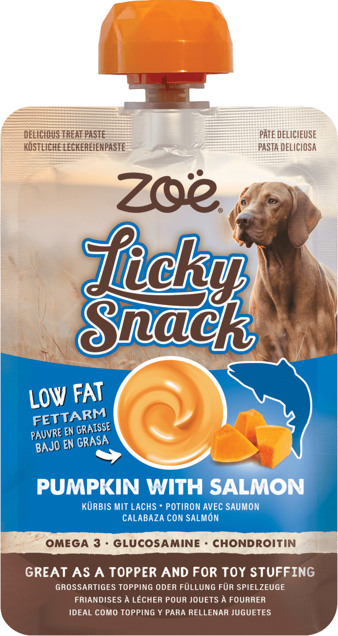 Pochoutka Zoë Licky Snack dýně s lososem 85 g