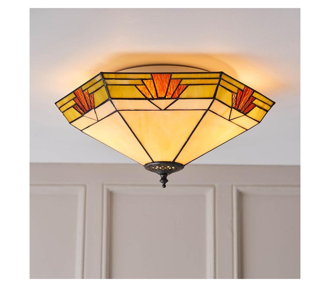 Endon 64284 - Stropní svítidlo Tiffany NEVADA 2xE27/60W/230V pr. 40 cm 64284