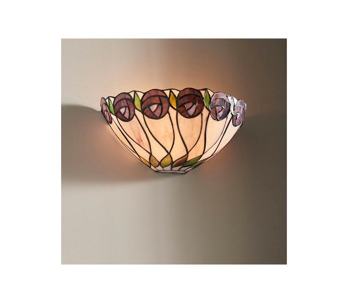 Endon 64178 - Nástěnné svítidlo Tiffany HUTCHINSON 1xE14/40W/230V 64178