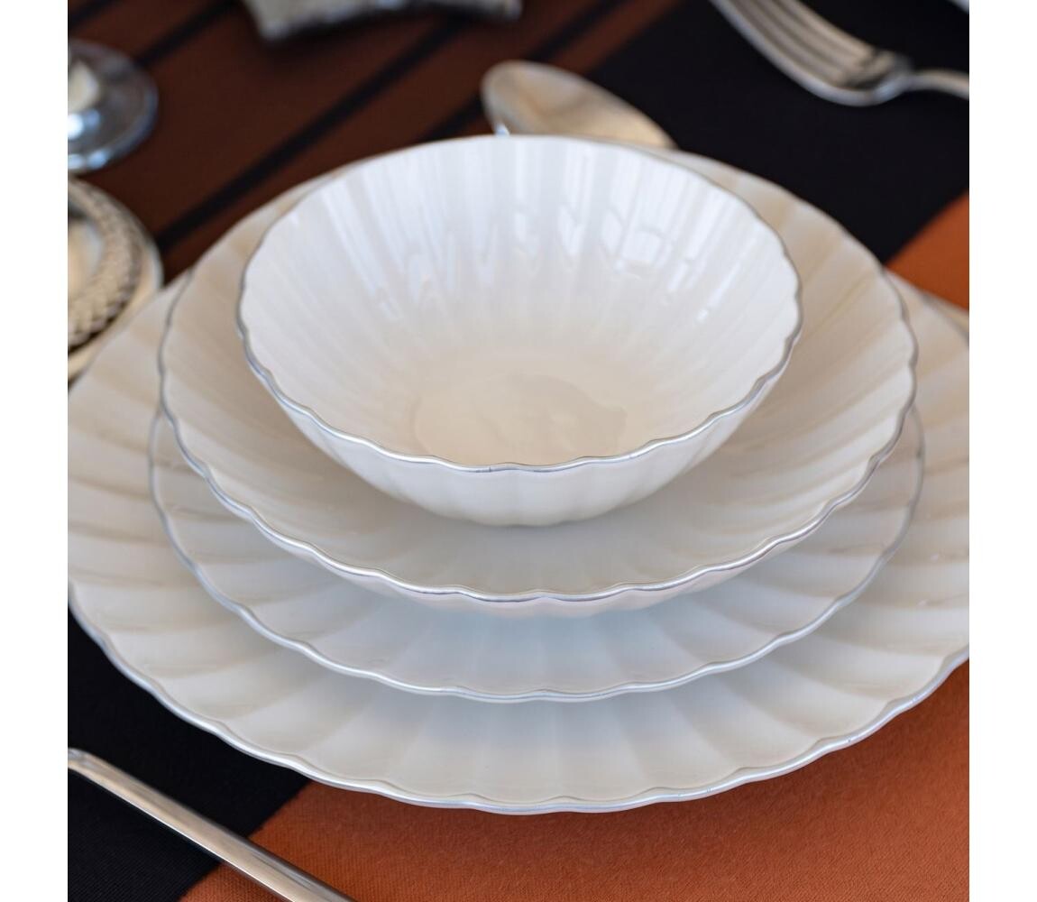 Jídelní sada 24 ks bílá/porcelán 858CMR1338