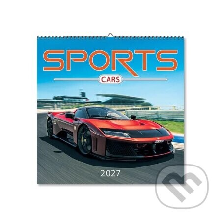 Nástenný kalendár Sports Cars 2027 (slovenské menné kalendárium)