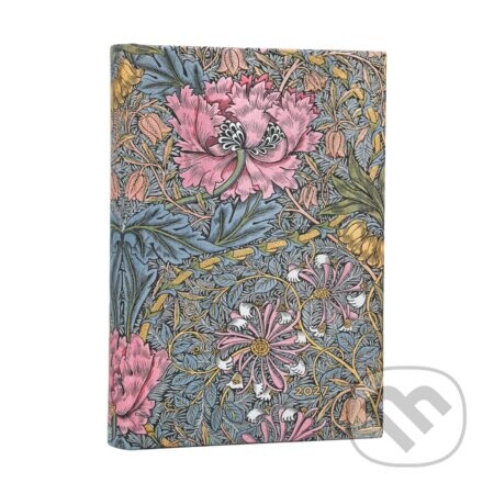 Paperblanks - 12-mesačný týždenný diár Morris Pink Honeysuckle 2027