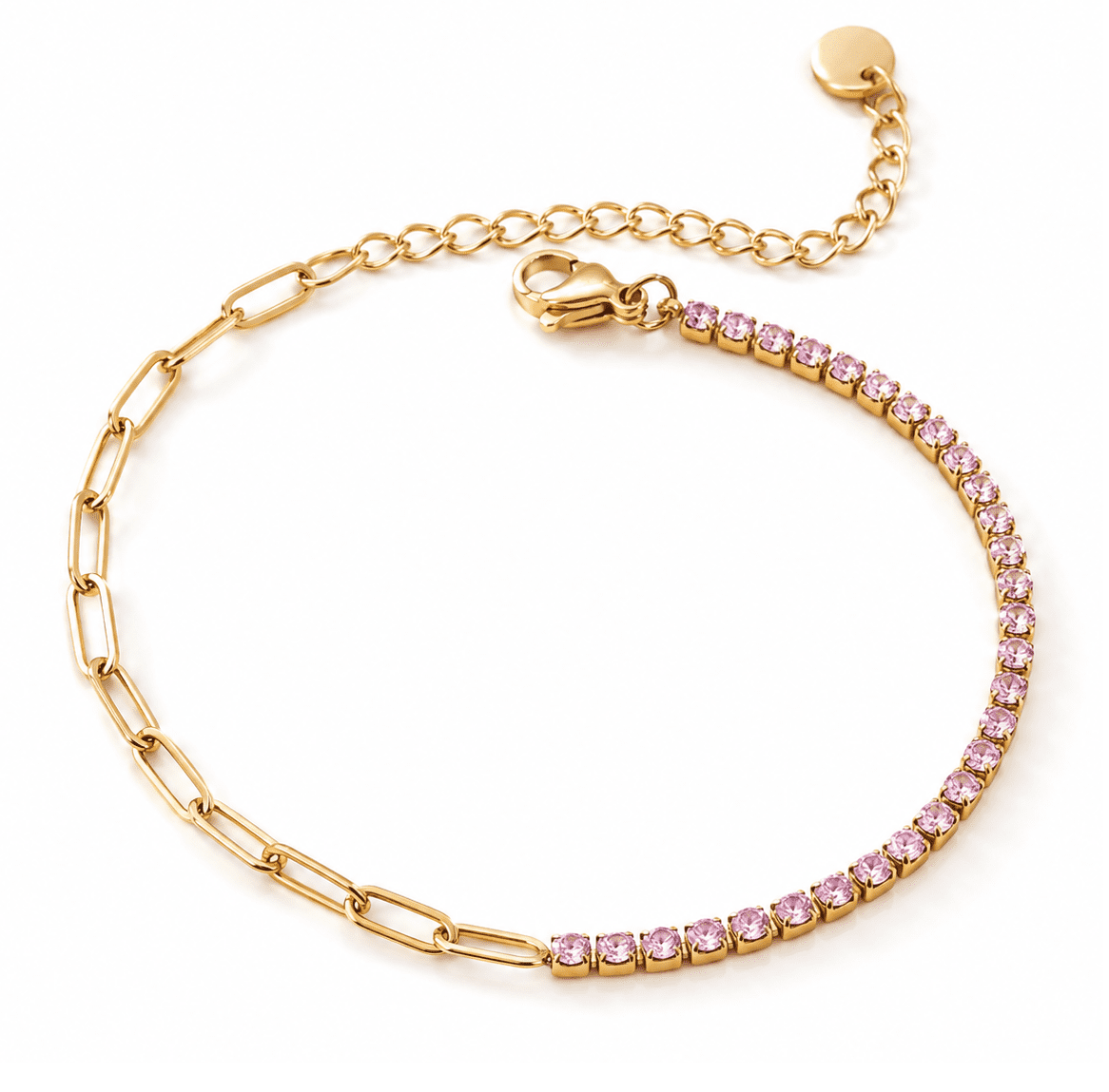 ELENYS Duette – pozlacený náramek 18K žluté zlato Délka náramku: 17+5 cm / max. 22 cm