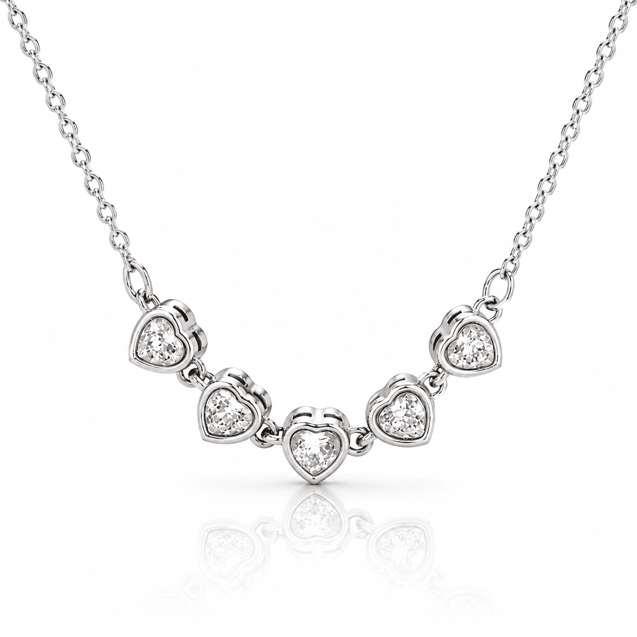 ELENYS Heartline Chain – náhrdelník z prémiové oceli Délka: 41+5 cm / max. 46 cm