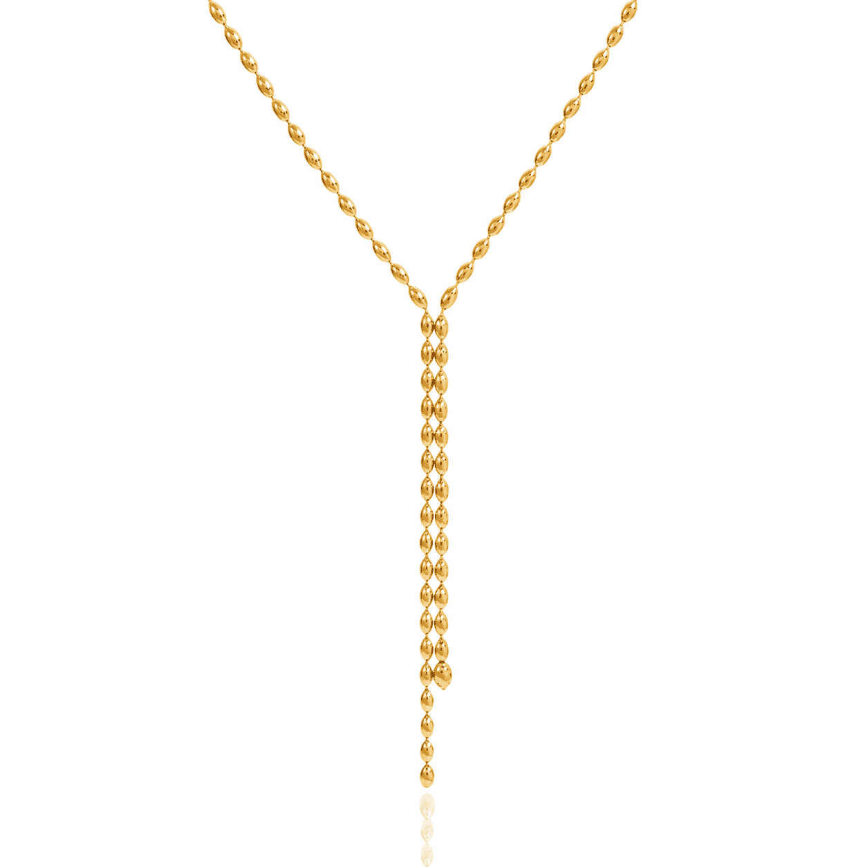 ELENYS Sway – pozlacený náhrdelník 18K žluté zlato Délka: 44+5 cm / max. 49 cm
