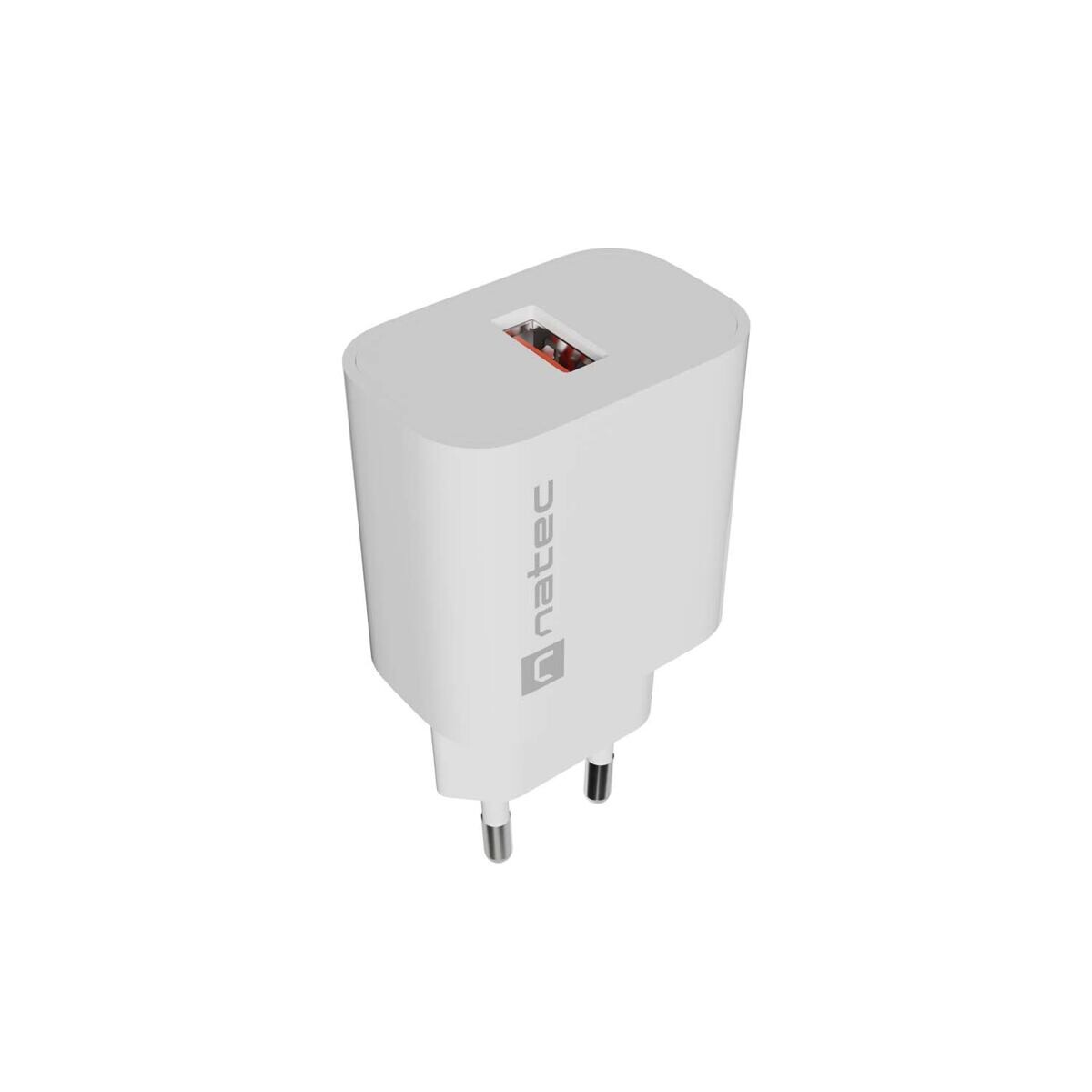 Universální nabíječka Natec RIBERA 18W, 1X USB-A, bílá NUC-2392