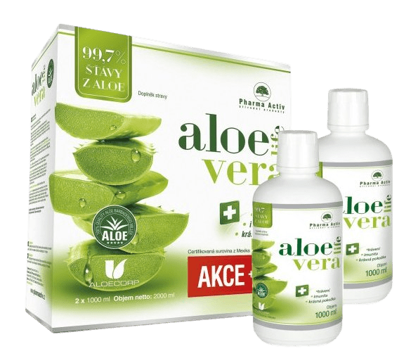 PHARMA ACTIV AloeVeraLife šťáva z aloe 99.7% 2 x 1000 ml