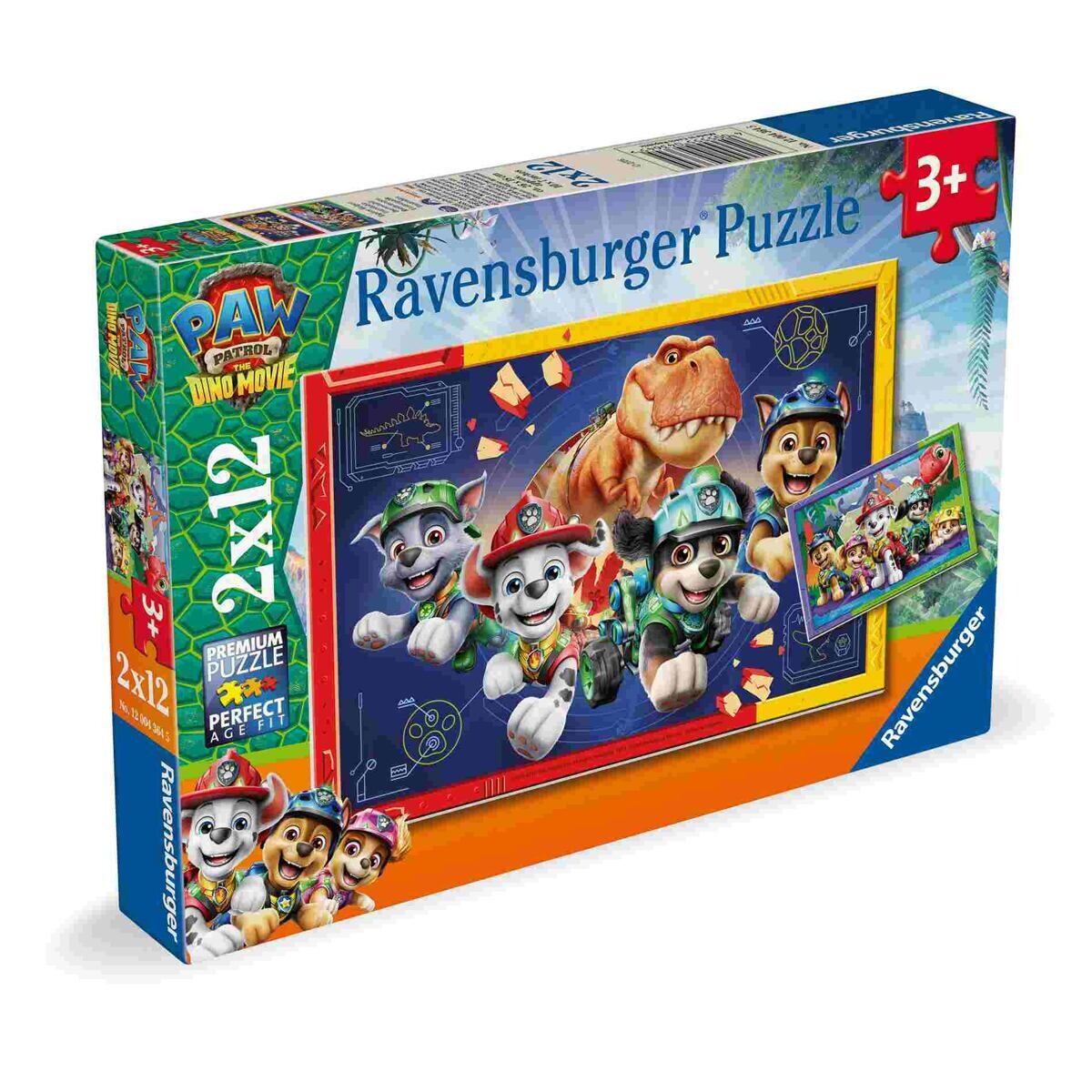 Ravensburger Tlapková patrola: Dinosauří film Puzzle 2x12 dílků