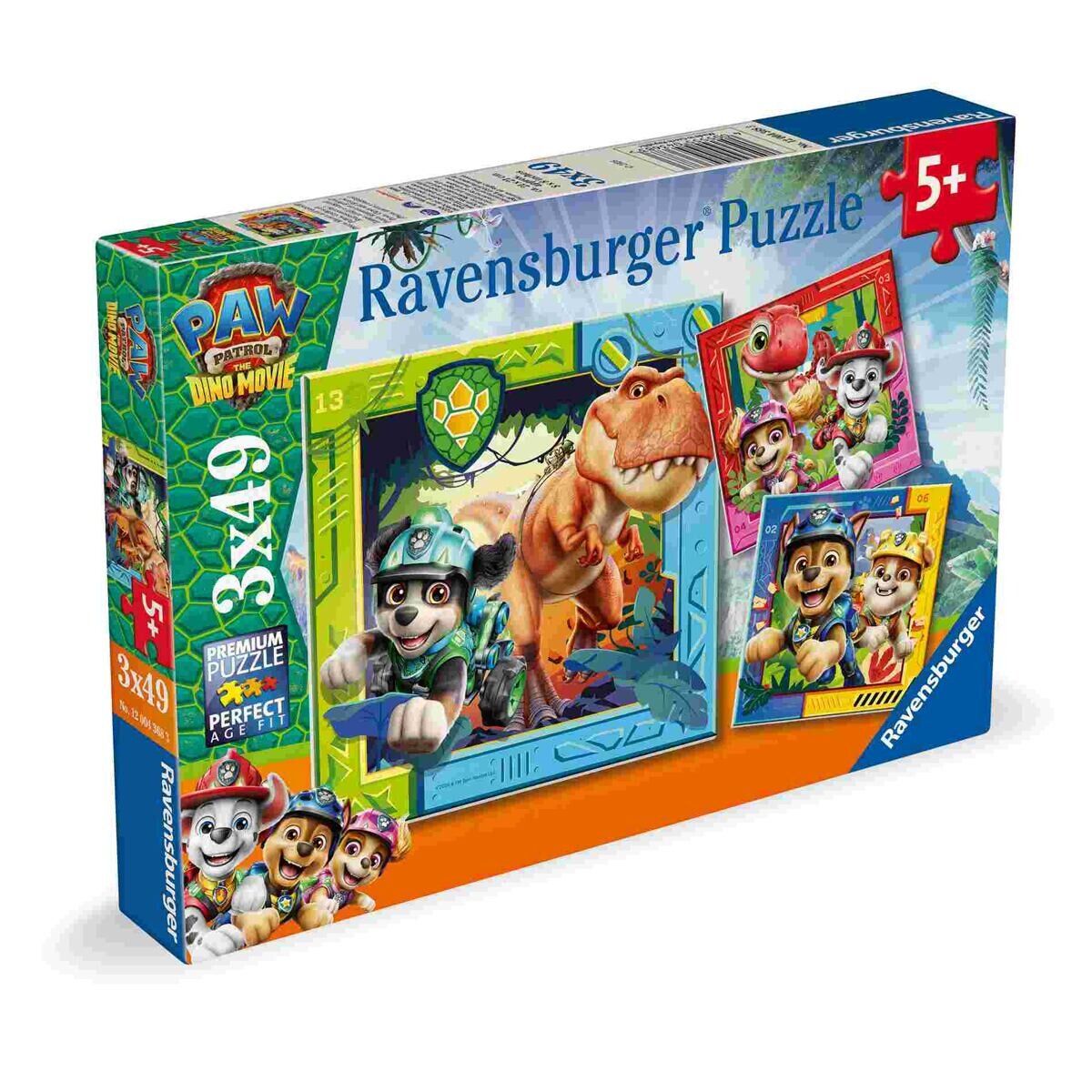 Ravensburger Tlapková patrola: Dinosauří film Puzzle 3x49 dílků