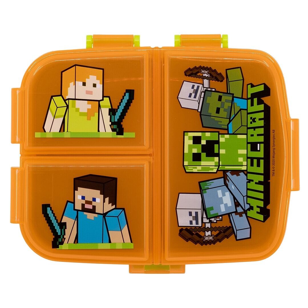 STOR Minecraft XL svačinový box s přihrádkami