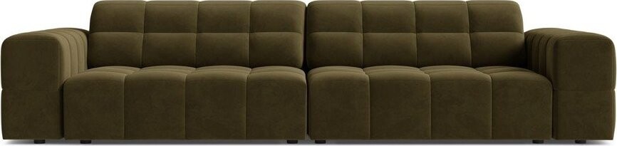 Khaki sametová pohovka 252 cm Chicago – Cosmopolitan Design