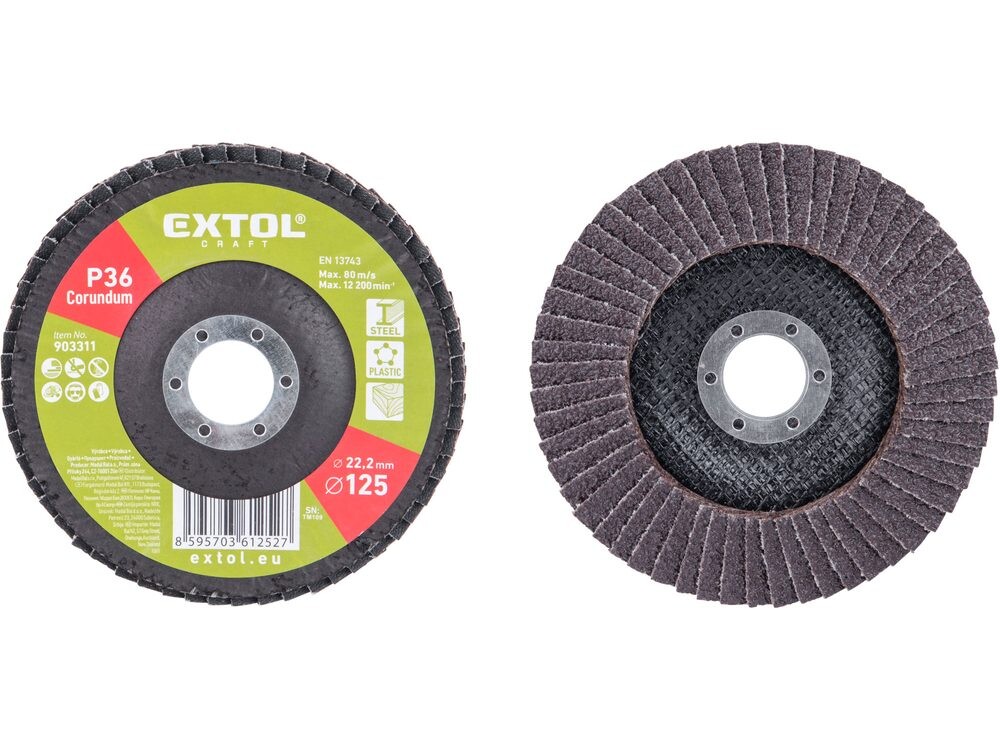 Lamelový brusný kotouč EXTOL CRAFT 125 mm P36 903311