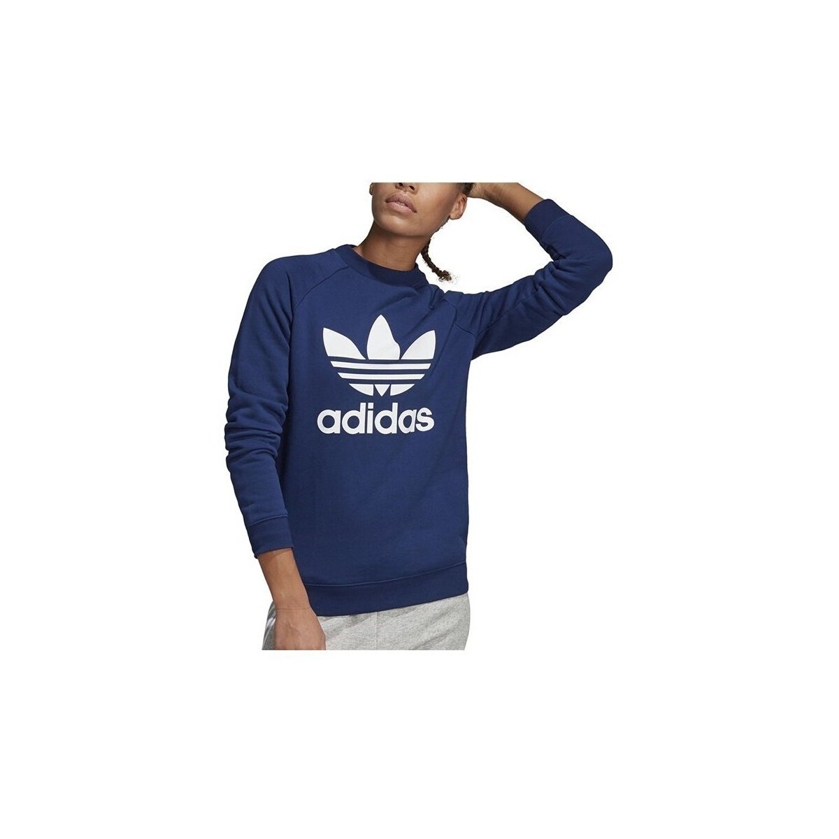 adidas  Trefoil Crew Sweatshirt  Bílá