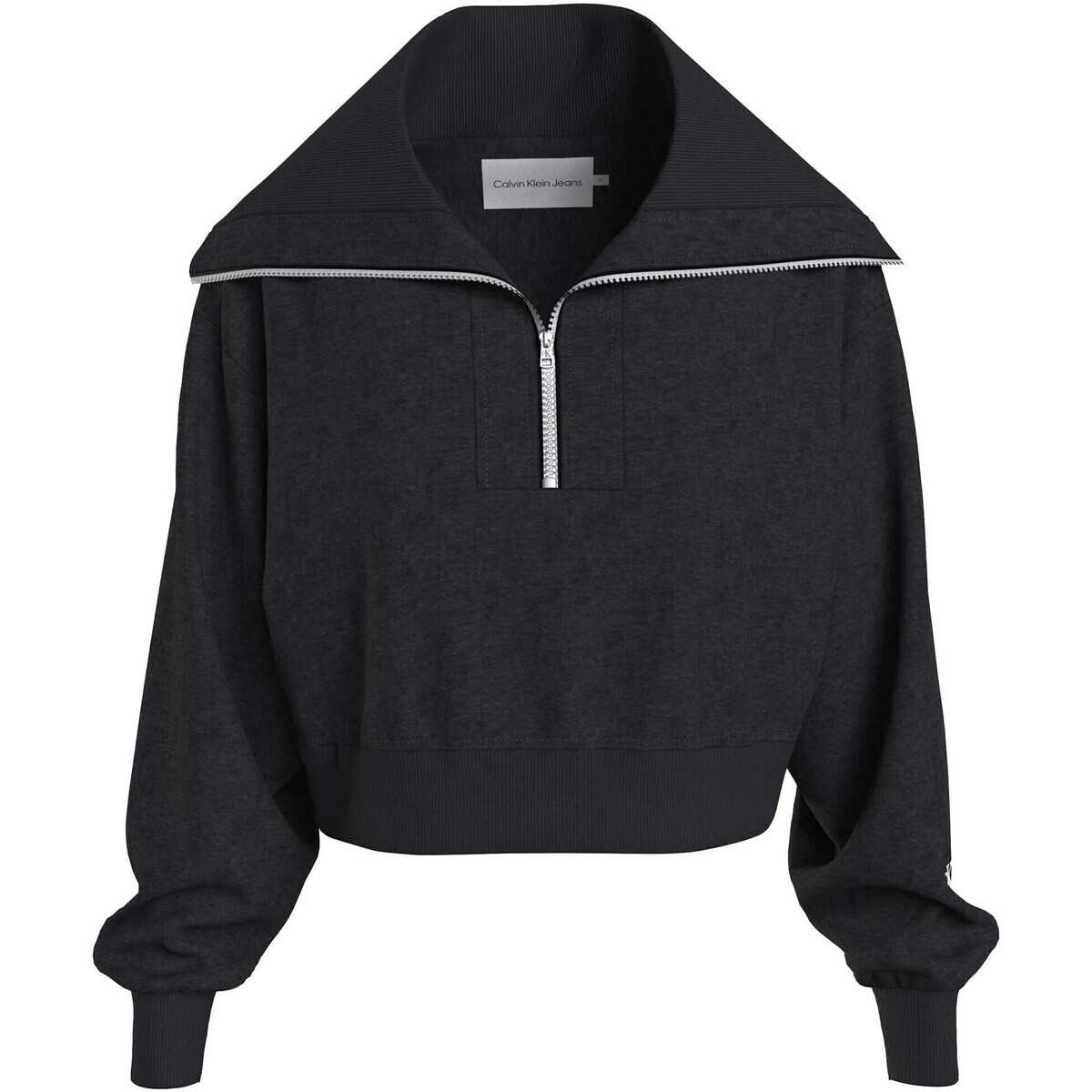 Calvin Klein Jeans  Spacer Half Zip Swea  Černá