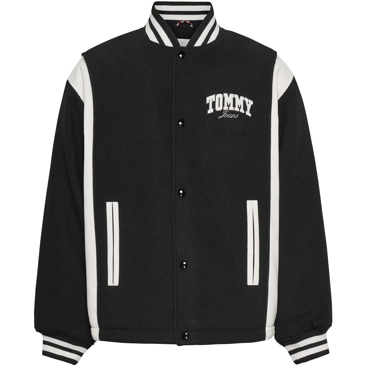 Tommy Jeans  Tjm Cord Wool Mix Le  Černá