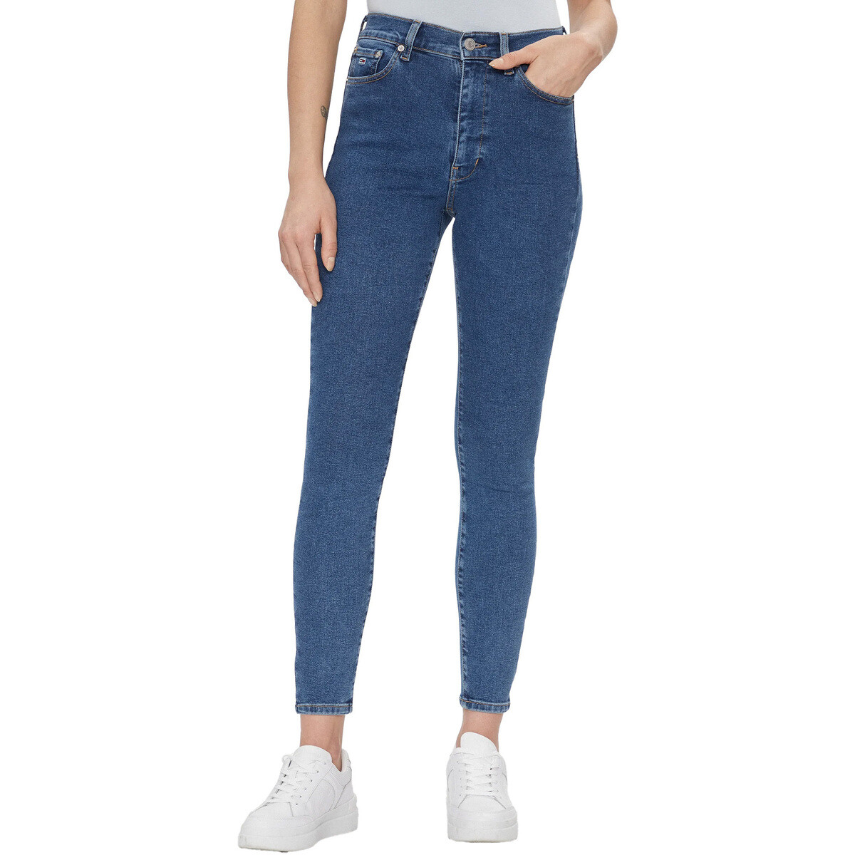 Tommy Jeans  Sylvia Hgh Sskn Ah42  Modrá