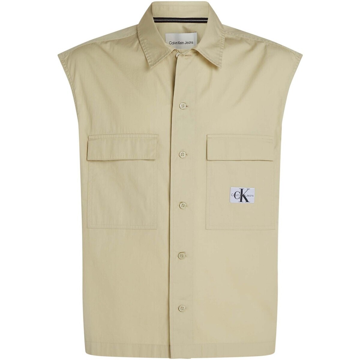 Calvin Klein Jeans  Sleeveless Poplin Sh  Béžová