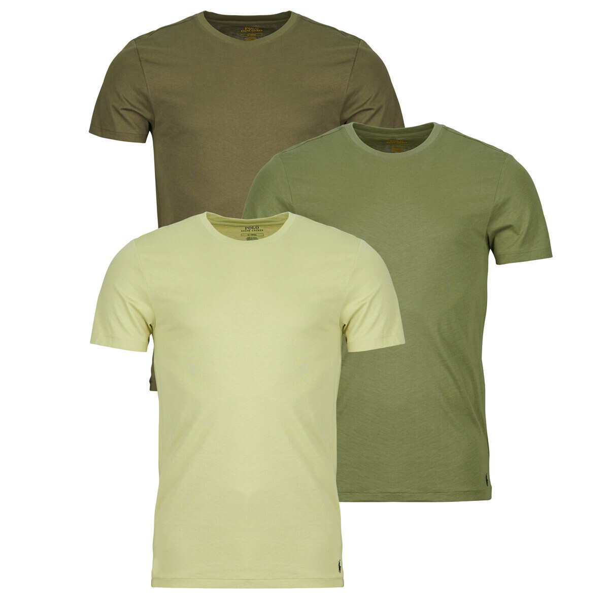 Polo Ralph Lauren  S/S CREW 3 PACK CREW UNDERSHIRT  Zelená