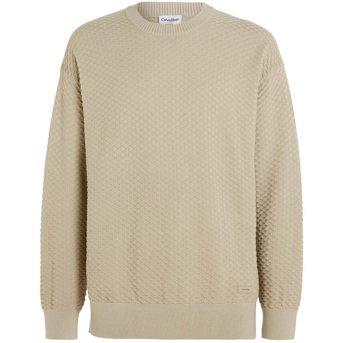 Calvin Klein Jeans  Texture Crew Neck Sw  Béžová