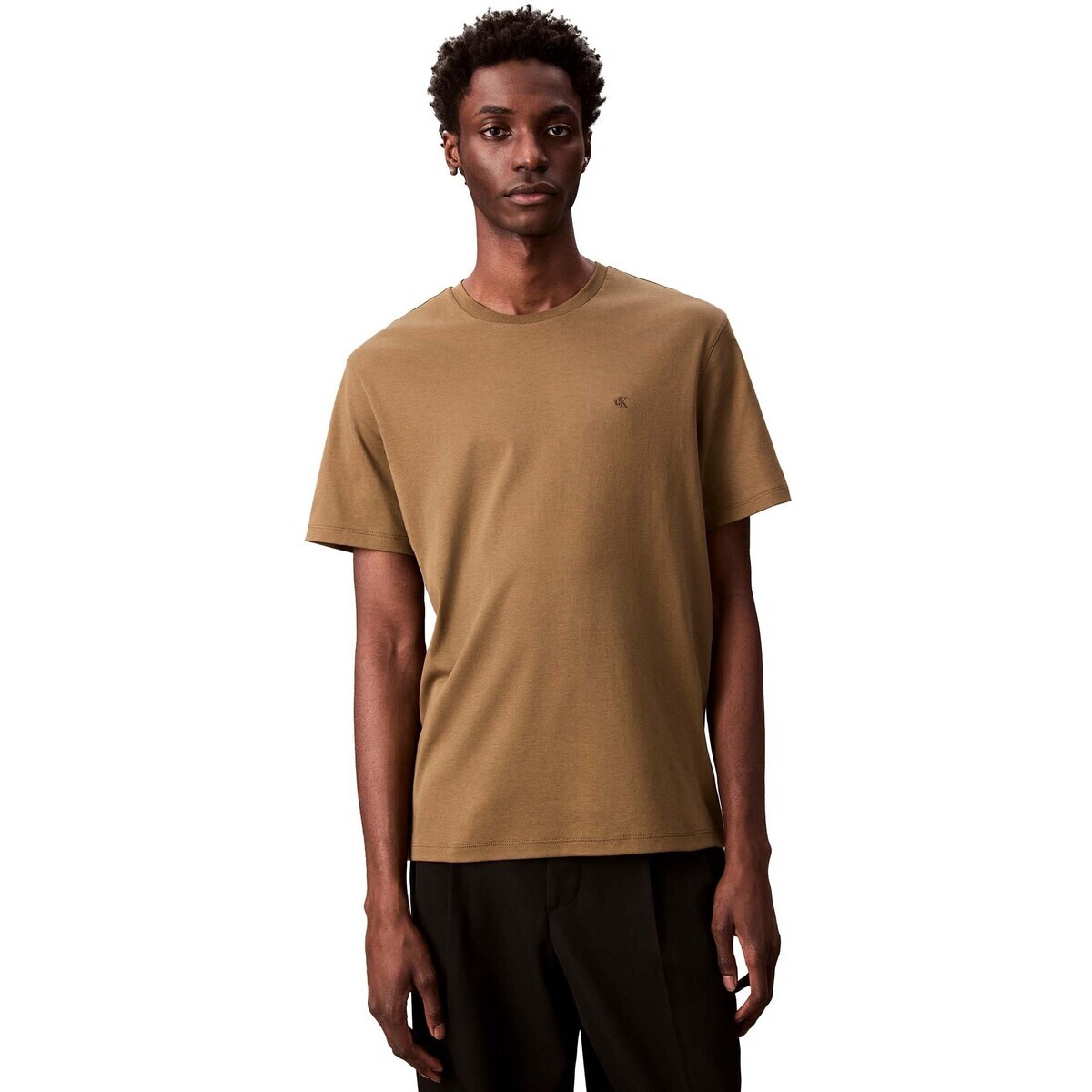 Calvin Klein Jeans  Ss Supima Chest Emb  Zelená
