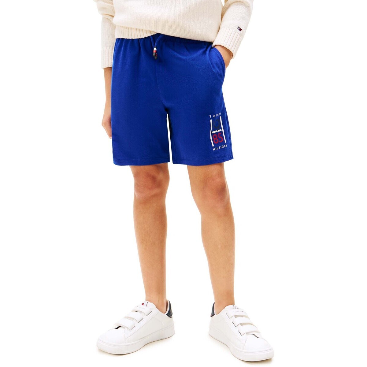 Tommy Hilfiger  Th Graphic Sweatshort  Modrá