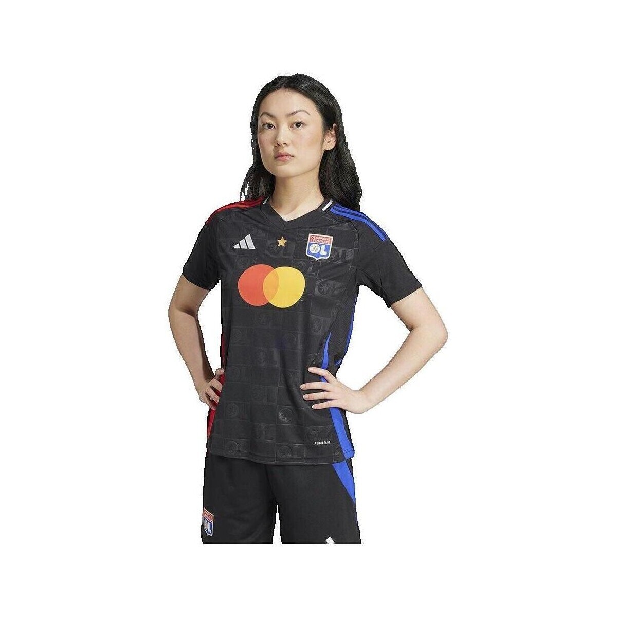 adidas  T-shirt  Olympique Lyon 24/25 Away Femme  Černá