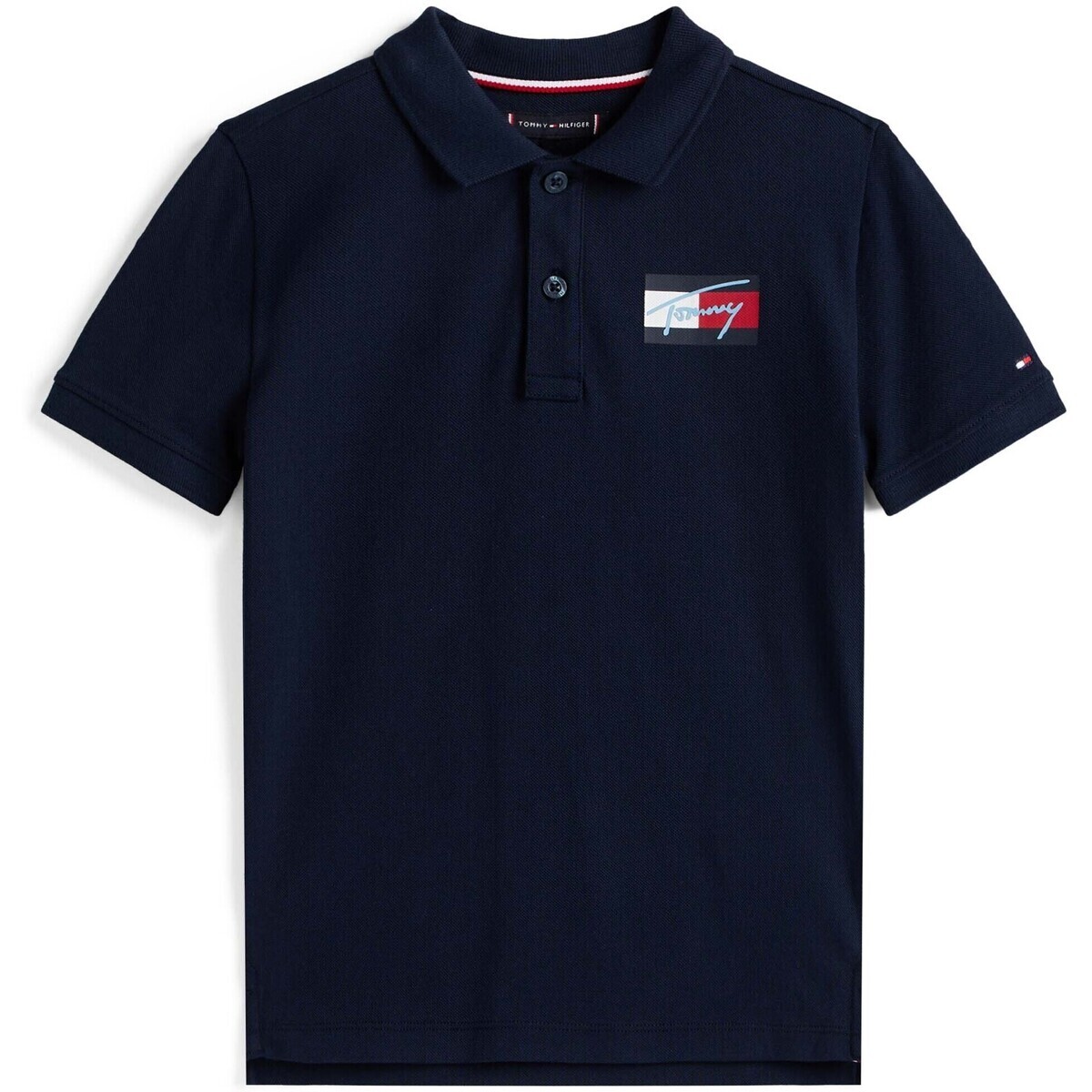 Tommy Hilfiger  Tommy Script Flag Ss  Modrá