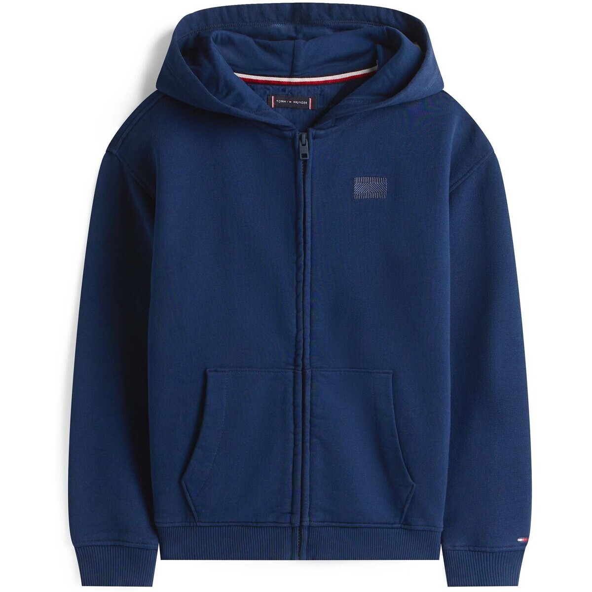 Tommy Hilfiger  Tonal Flag Emb Zip Hoodie  Modrá