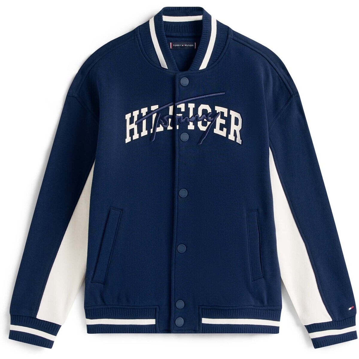 Tommy Hilfiger  Th Mixed Graphic Bomber  Modrá