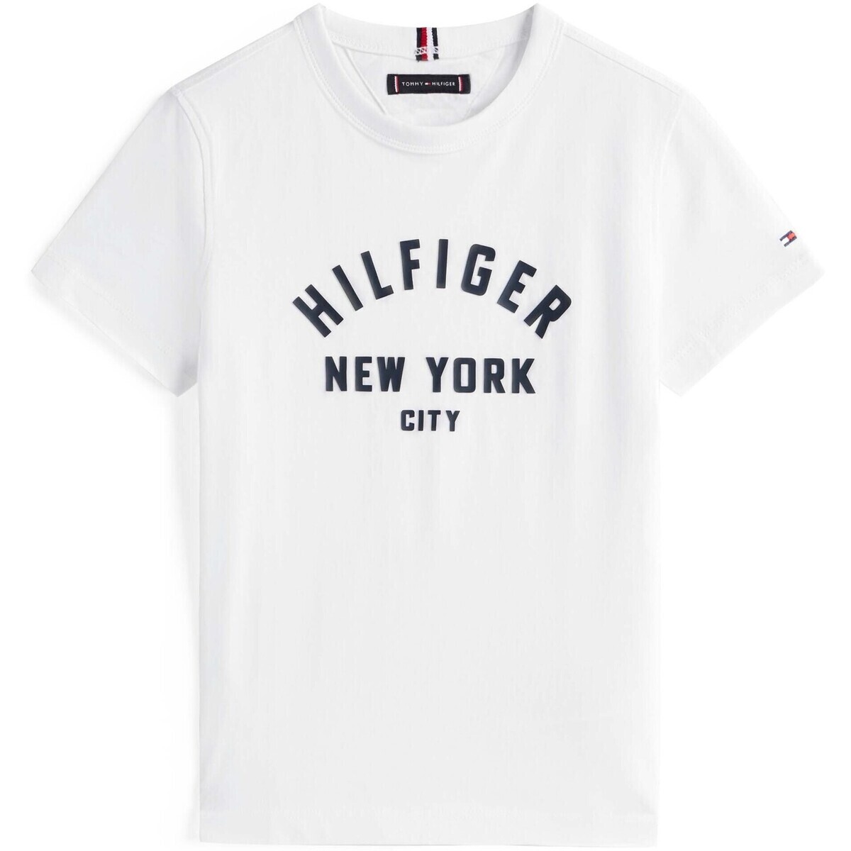 Tommy Hilfiger  Curved Hilfiger Graphic Tee Ss  Bílá