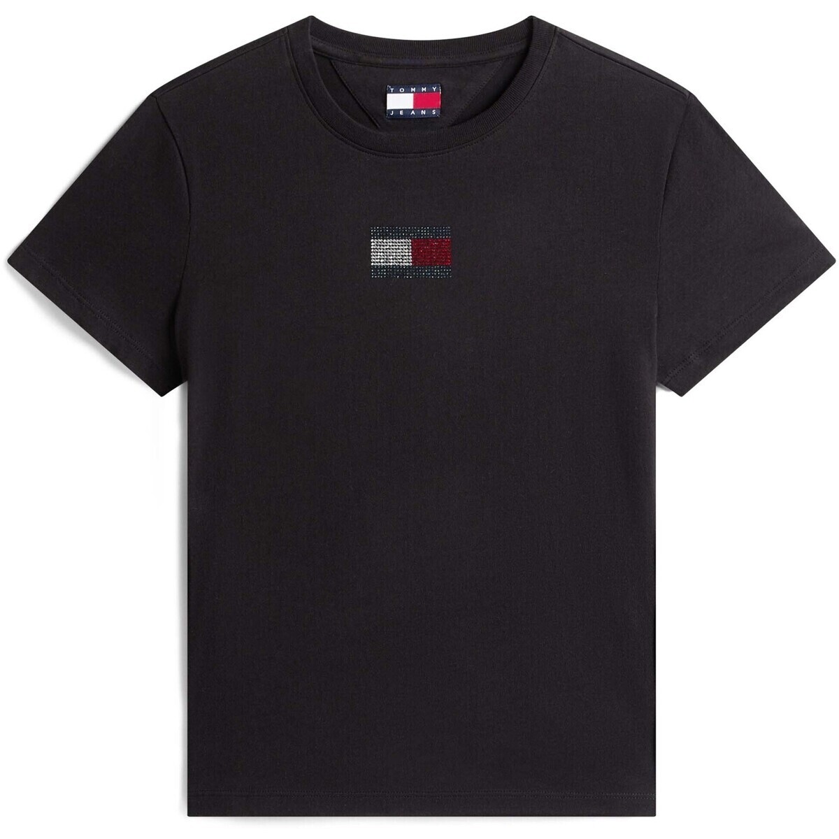 Tommy Jeans  Tjw Reg Party Flag T  Černá