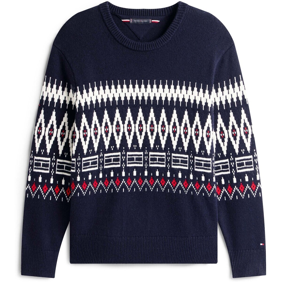 Tommy Hilfiger  Placed Fairisle Wool  Modrá