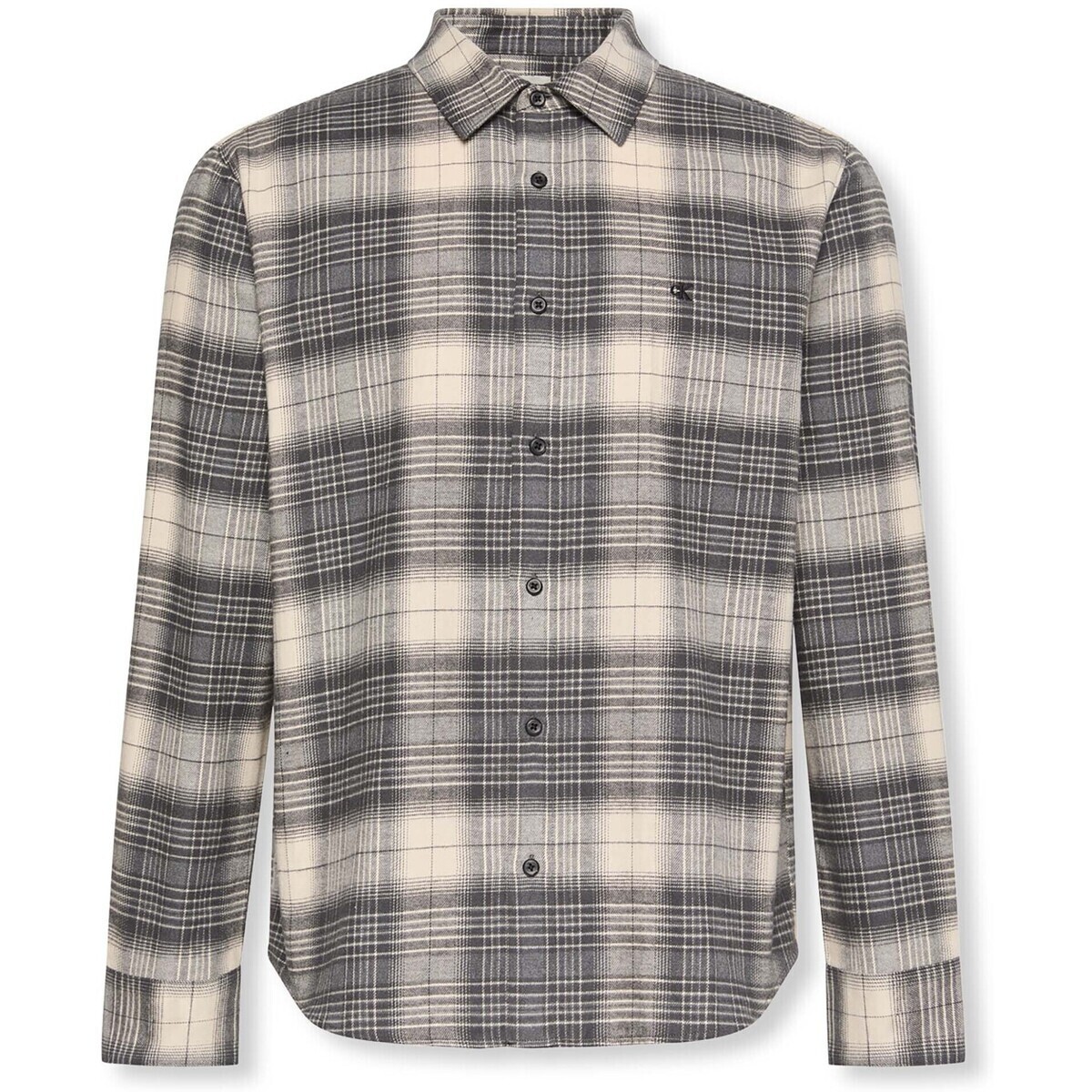 Calvin Klein Jeans  Ls Brushed Plaid Eas  Černá