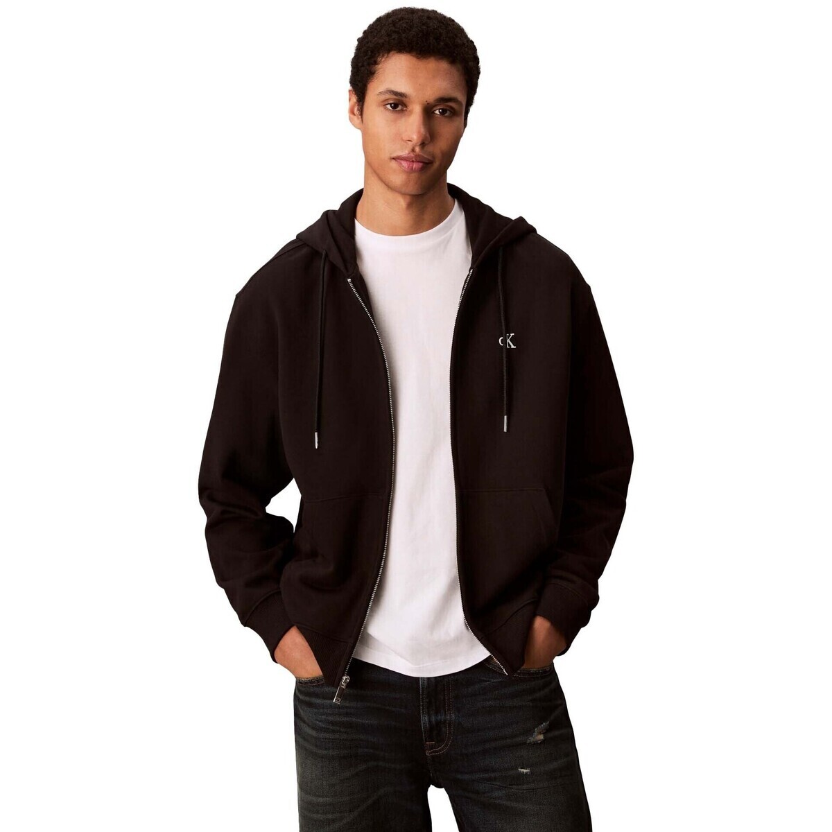 Calvin Klein Jeans  Ls Eu 350Terry Monog  Černá