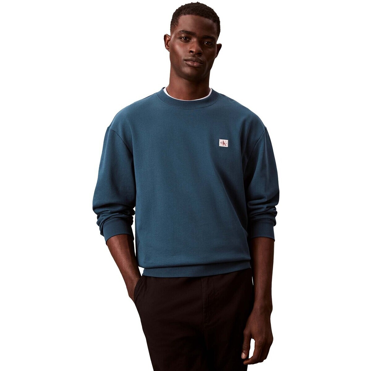 Calvin Klein Jeans  Ls 350Terry Eu Whsl  Modrá