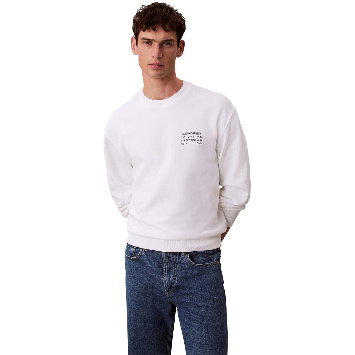 Calvin Klein Jeans  Ls Eu 350Terry Graph  Bílá