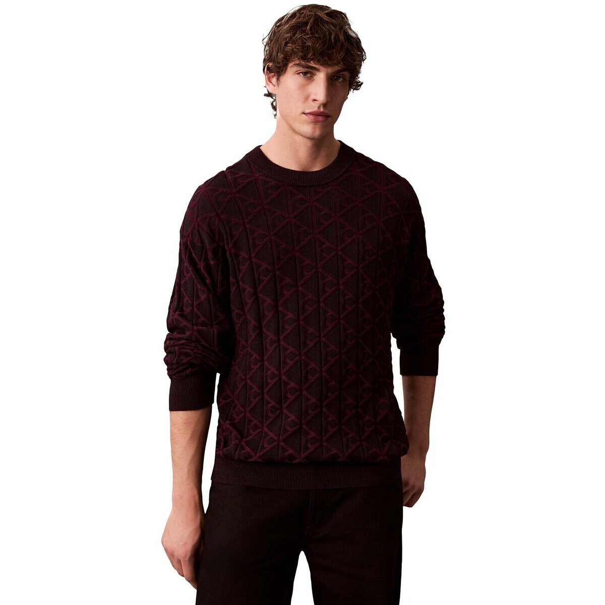 Calvin Klein Jeans  Ls Easy Aop Cotton C  Černá