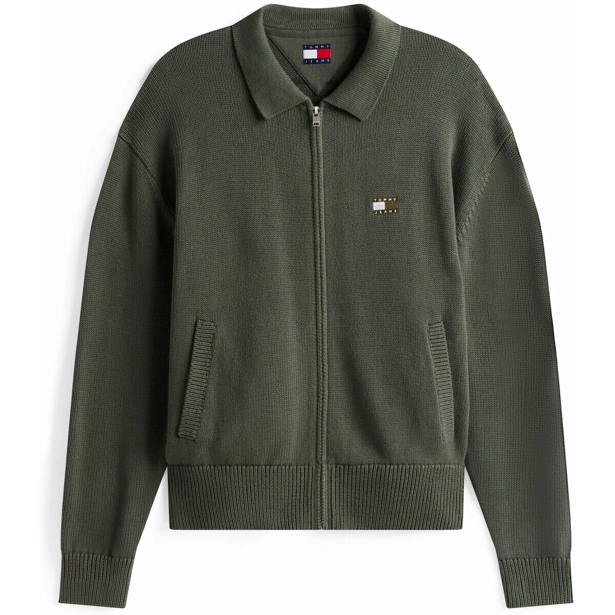 Tommy Jeans  Tjm Rlx Tnl Badge Fz  Zelená