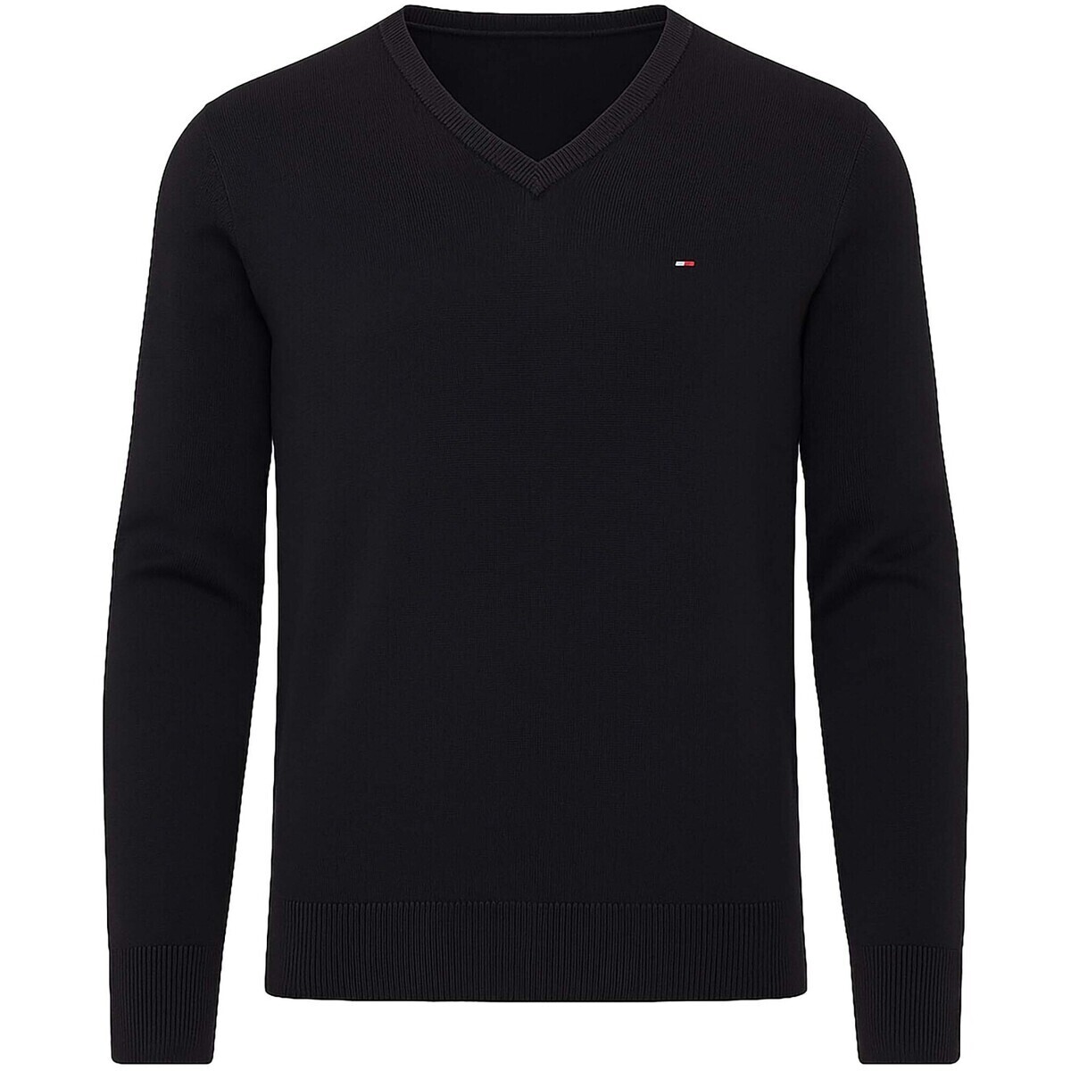Tommy Hilfiger  Essential Cotton V Neck  Černá