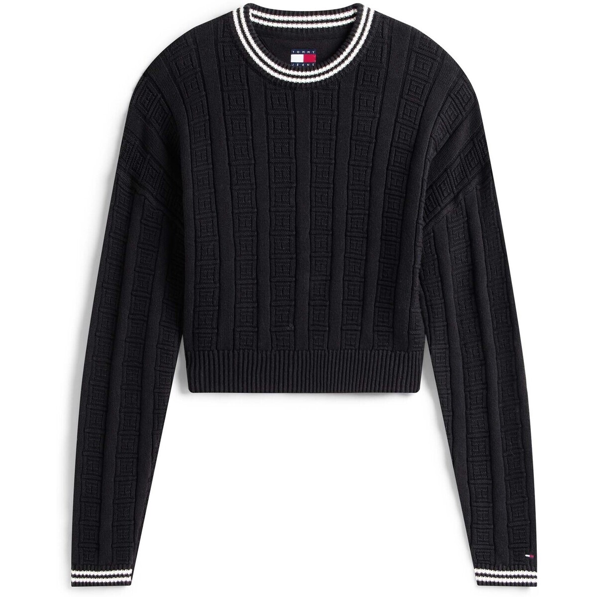 Tommy Jeans  Tjw Boxy Flag Cable  Černá
